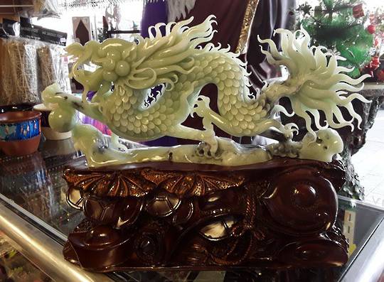 Hand Carved New Jade Dragon image 0